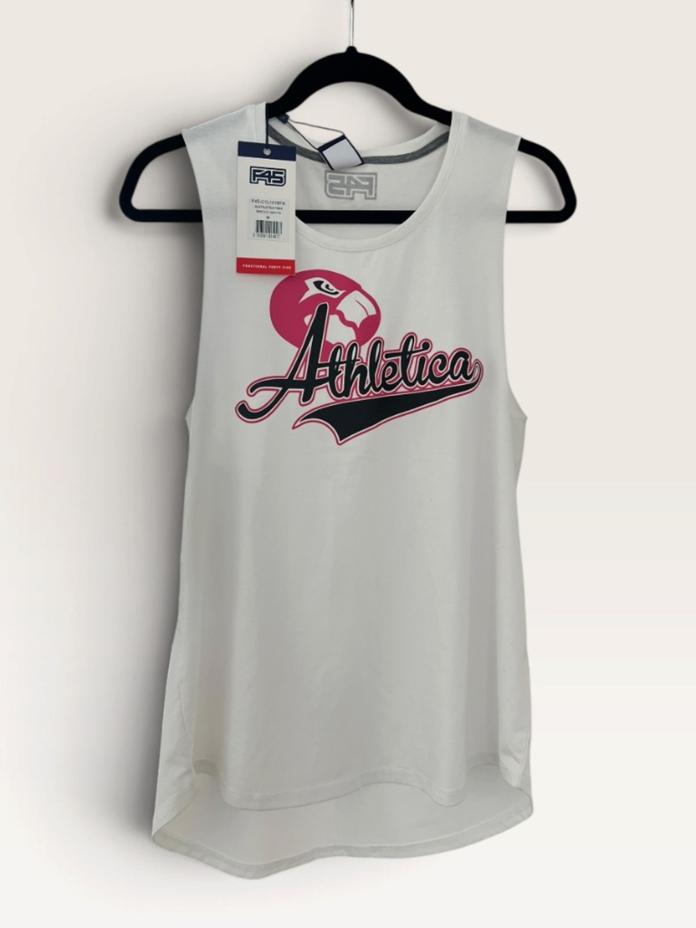 F45 Athletica Muscle Tank Bright White NWT (M)